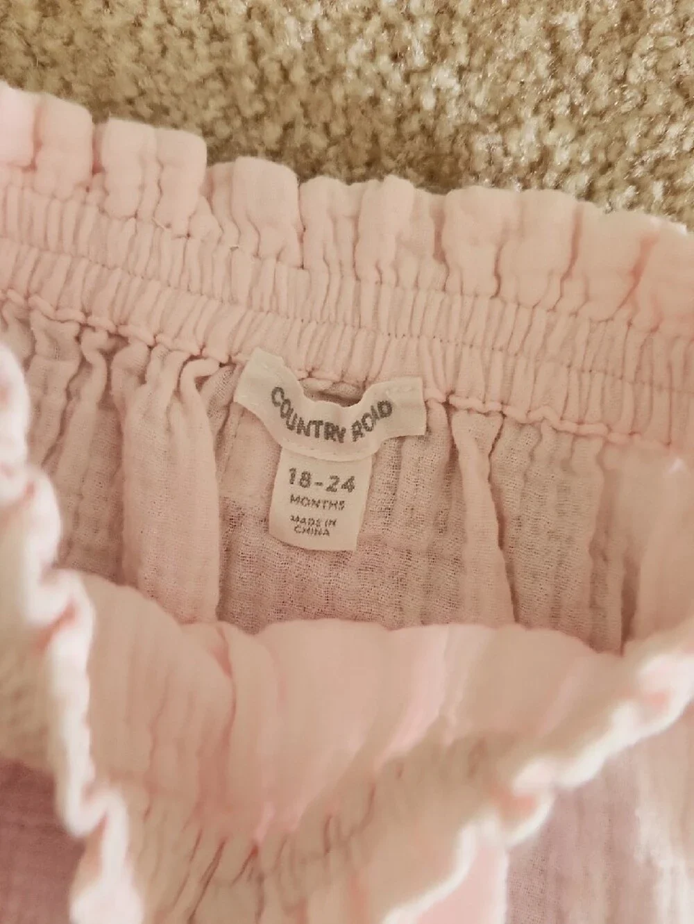 Country Road Baby Girls' Pink Cotton Bloomers with Bow Size 18 - 24 Months